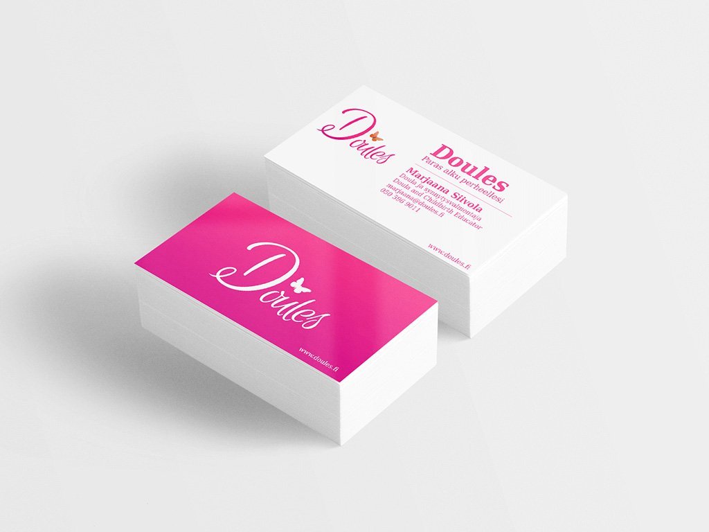 graafinen-suunnittelu-Doula, käyntikortti yritykselle Doules