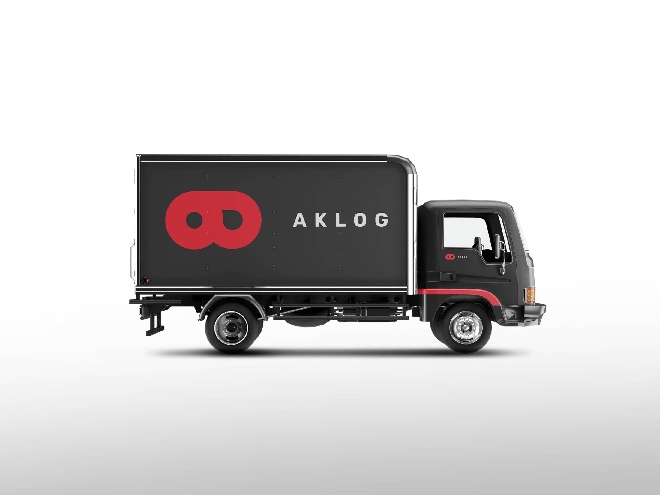 Logo yritykselle Aklog Oy Pori harmaa huppari