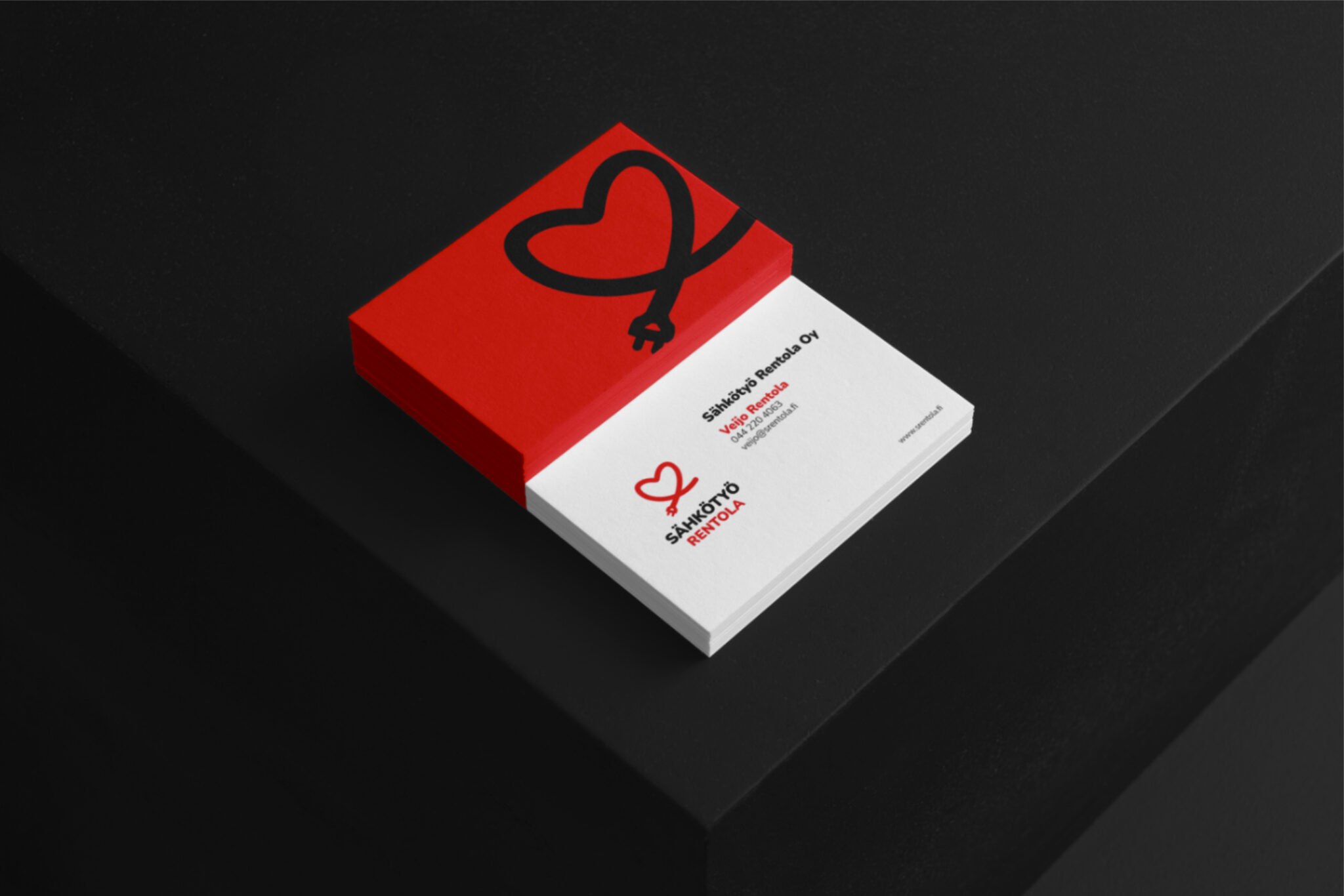 Sähkötyö Rentola uusi logo käyntikorttien suunnittelu Jyväskylä